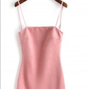 Faux Suede Lace Up Mini Dress
